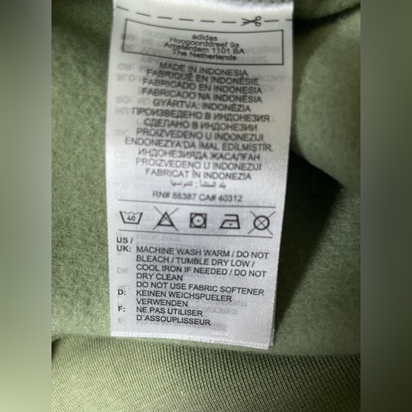 NWT Adidas Men’s Small Green Hoodie with Kangaroo Pocket - Picture 5 of 7